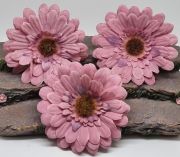  7-8cm tmrj, leth selyem gerbera fejvirg: mlyva