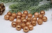  1,2-1,5cm-es tndklen csillog glitteres hungarocell goly: bronz