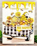  8,5cmx6,5cm-es tglalap alak mzes fa tbla: furgonos-mans BEE HAPPY